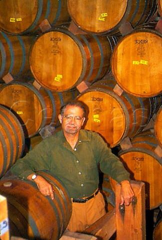 Paul Draper in the barrel room of   Ridge Vineyards Cupertino   Santa Clara Co California   Santa Cruz Mountains AVA