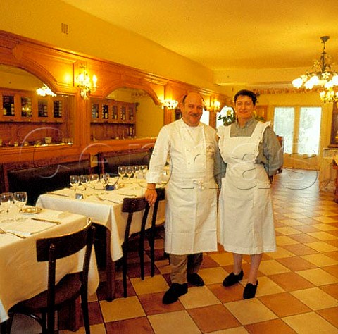 Mr and Mme Barbier of Restaurant Le Lion dOr Arcins Gironde France