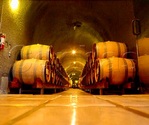 Barrel cellar of Pine Ridge Winery   Napa California   Stags Leap AVA