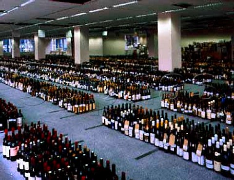 Bottles ready for tasting at the 1999 International   Wine Challenge London