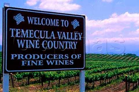 Welcome sign to Temecula Valley Wine   Country Riverside Co California  Temecula AVA