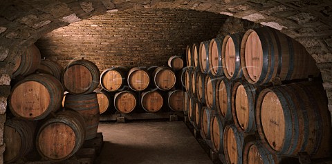 Barrel cellar of Michel Gros VosneRomane Cte dOr France