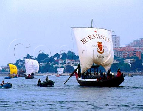 The Barcos Rabelos race held annually  StJohns Day  June 24 on the River Douro   at Porto Portugal