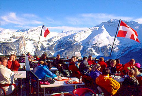 Restaurant on the ski slopes at Avoriaz  HauteSavoie France RhneAlpes