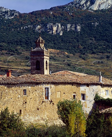 Village of Rivas de Tereso below the   Sierra de Cantabria La Rioja Spain  Rioja Alta