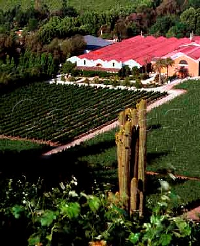 View over the Don Maximiano bodegas of   Errazuriz in the Aconcagua Valley Chile