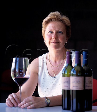 Susana Balbo with bottles of her Anubis brand She   is also a consultant winemaker for many producers   Mendoza province Argentina