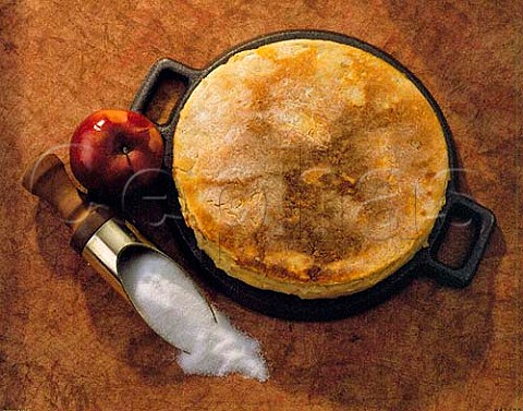 Potato and apple cake