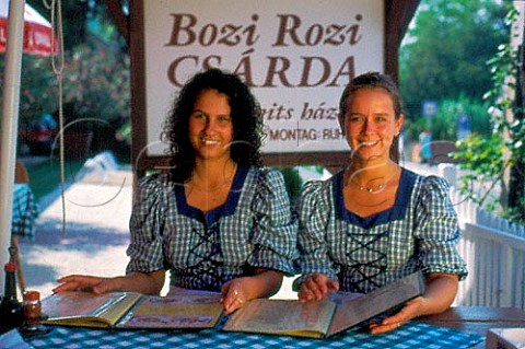 Waitresses at Restaurant Bozi Rozi   FertbozNeusiedlersee Hungary