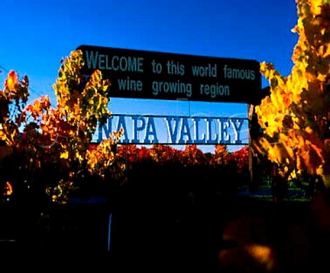 Welcome to Napa Valley sign California