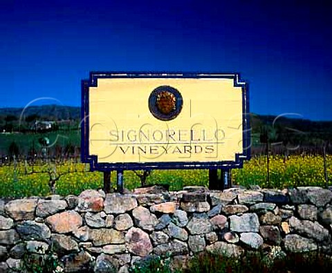 Sign for Signorello Vineyards Napa California  Napa Valley