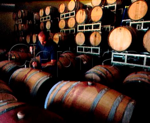John Bookwalter in the barrel room of   Bookwalter Winery Richland Washington USA  Columbia Valley AVA