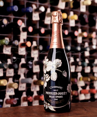 Bottle of 1995 PerrierJout Belle poque Champagne   in the wine cellar of the Hotel du Vin Bristol