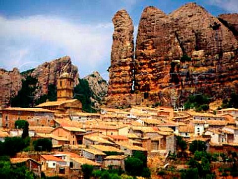 Rock pillars above Agero Aragon Spain