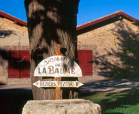Old sign in the courtyard of Domaine de la Baume    near Bziers Hrault France     Languedoc
