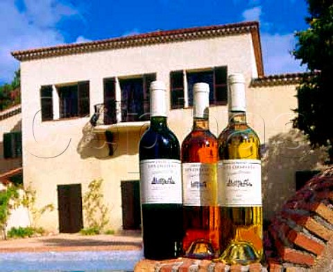 Bottles of red ros and white wine from the   prestige range of Chteau des Chaberts   Garoult Var France   Coteaux Varois