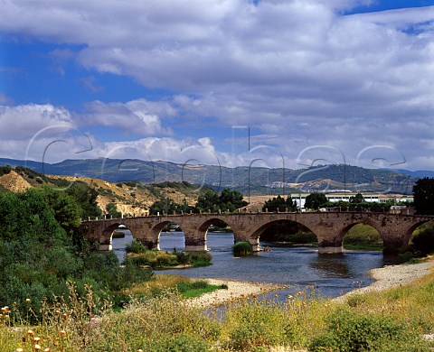 Bridge over the Rio Arga at Mendigorria   near Puente la Reina Navarra Spain   Navarra