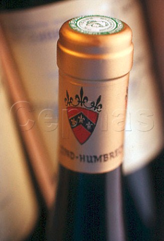 Capsule on bottle of ZindHumbrecht   wine Turckheim HautRhin France   Alsace