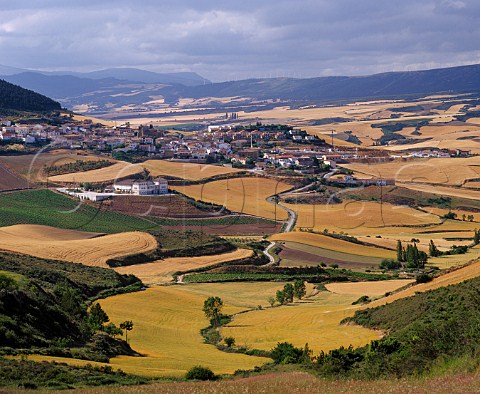 Bodegas Nekeas and the village of Aorbe Near Puente la Reina Navarra Spain  Navarra