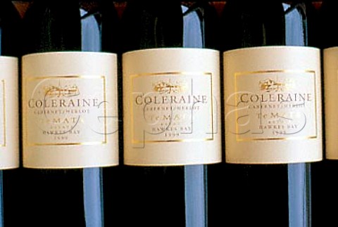 Bottles of Coleraine from Te Mata   Havelock North New Zealand    Hawkes Bay