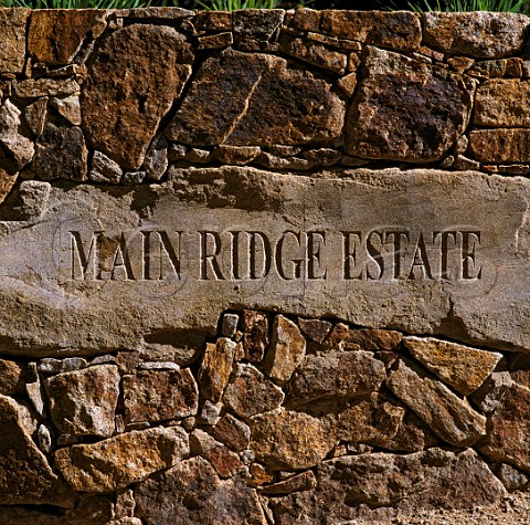 Sign of Main Ridge Estate Red Hill   Victoria Australia    Mornington Peninsula