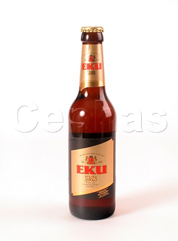 Bottle of Eku 28 beer Kulmbach Germany