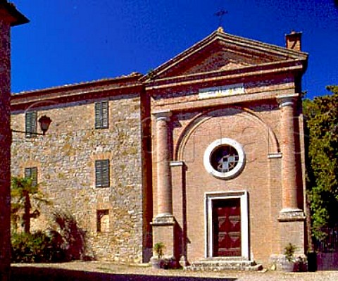 The chapel of Frescobaldis Castel Giocondo   near Montalcino Tuscany Italy
