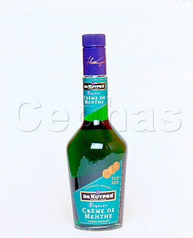 Bottle of De Kuyper Crme de Menthe mint liqueur