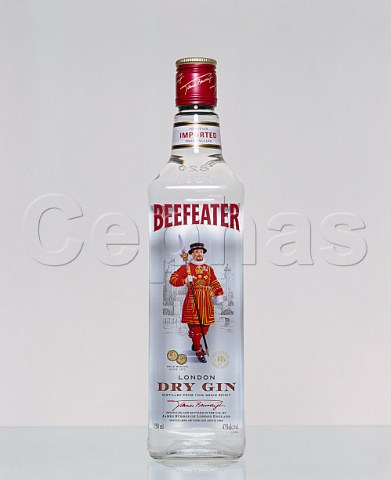 Bottle of Beefeater gin London England
