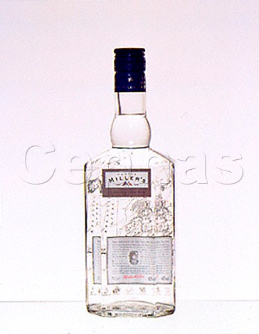 Bottle of Millers gin London England