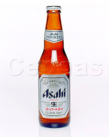 Bottle of Asahi Super Dry beer Tokyo Japan