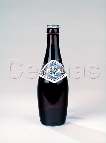 Bottle of Orval trappist beer Belgium