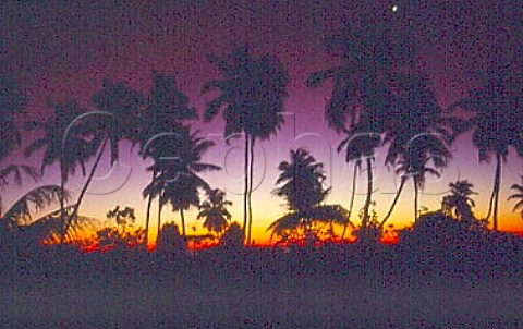 Sunset afterglow at Bird Island Seychelles