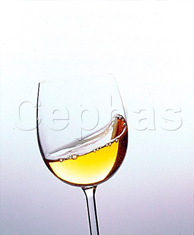 Swirling white wine
