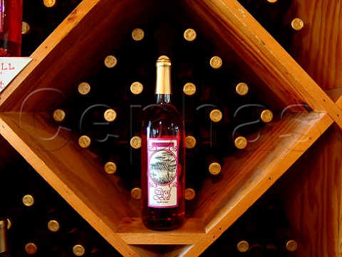 Bottle of Coral Bell ros wine on sale at Eden   Vineyards Winery Alva Florida USA