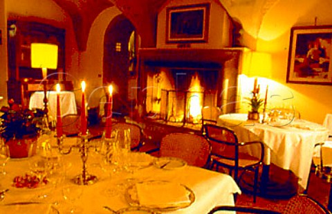 Tables in La Mongolfiera restaurant   Erbusco Lombardy Italy     Franciacorta