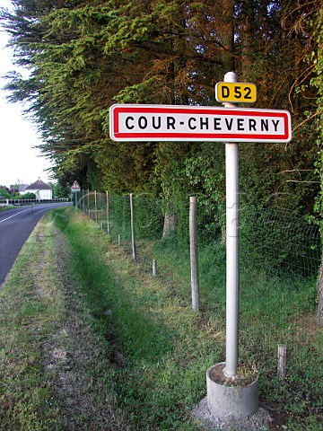 Sign at the edge of CourCheverny  LoireetCher France  Cheverny and CourCheverny