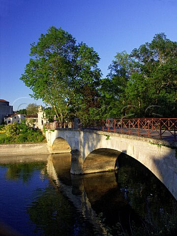 Bridge over the Charente River in Jarnac Charente   France PoitouCharentes