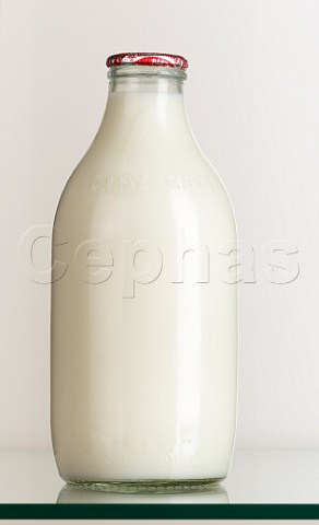 Bottle of semiskimmed milk