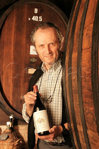 Mauro Mascarello with bottle of Monprivato Barolo  Giuseppe Mascarello  Figlio Castiglione Falletto   Piemonte Italy