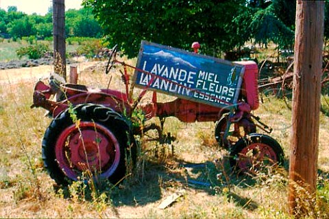 Old sign advertising lavender and honey   for sale Vaucluse France