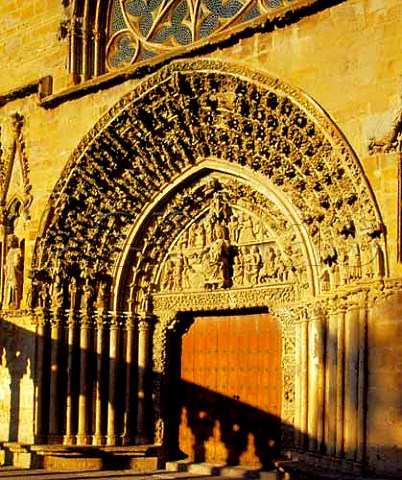 Entrance to Iglesa de Santa Maria Olite Spain   Navarra