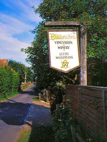 Sign for Biddenden Vineyard Little Whatmans near   Ashford Kent England