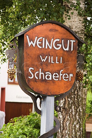 Sign outside Weingut Willi Schaefer Graach   Germany Mosel