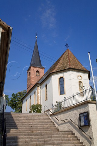Church in the wine village of Forst Germany  Pfalz