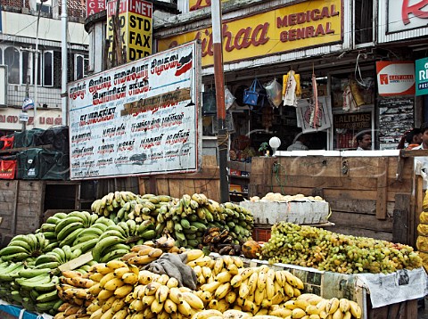 Bananas and grapes for sale Chennai Madras India