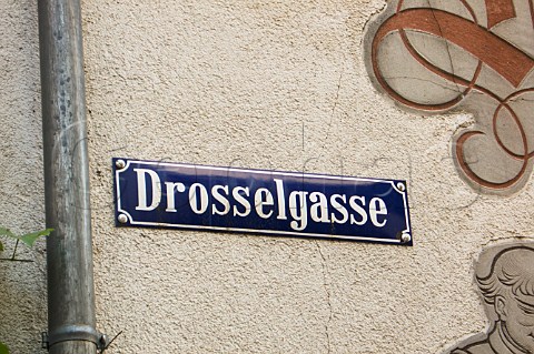 Drosselgasse street sign Rdesheim Rheingau   Germany