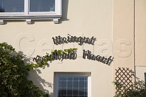 Sign outside Weingut Reinhold Haart Piesport   Germany Mosel