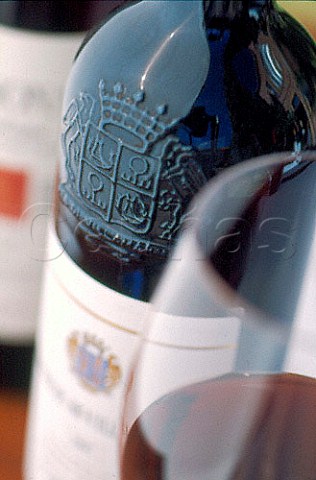 Pouring a glass of Tenute Sella  Mosca wine Alghero Sardinia Italy