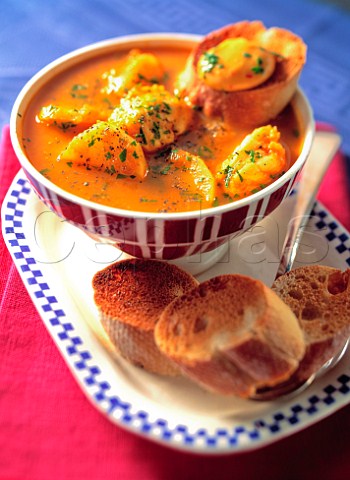 Bouillabaisse with french bread